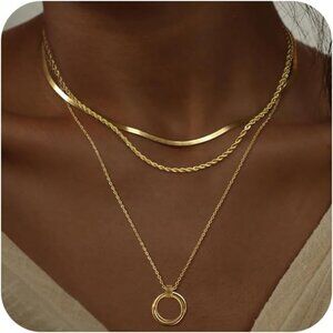 Christmas gift gold Style 11 plated layered necklaces women dainty choker set
